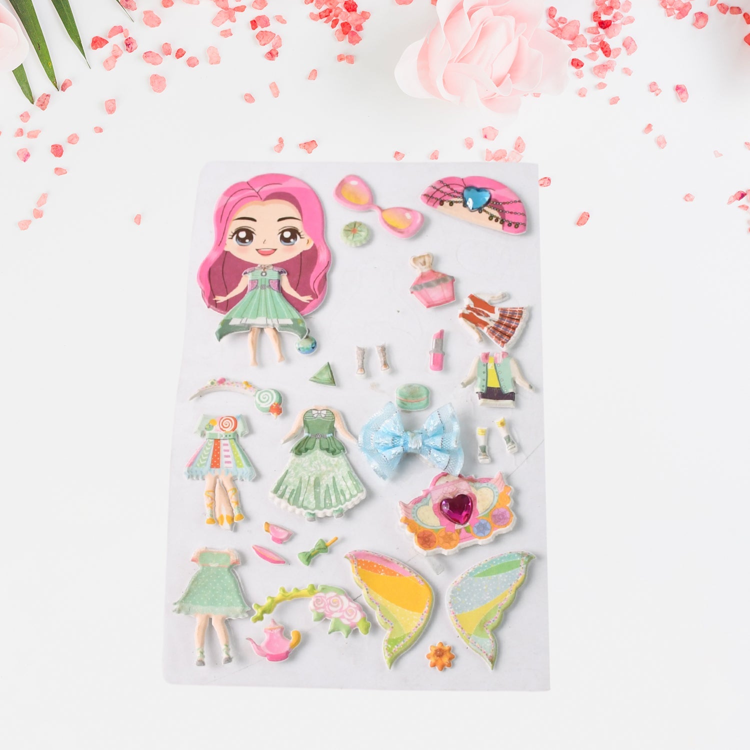 Multipurpose Adhesive 3D Stickers (1 Sheet / Mix Design) Multipurpose Adhesive 3D Stickers (1 Sheet / Mix Design)